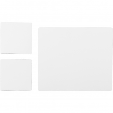 Logotrade Werbegeschenke das Foto: Q-Mat® Mousepad- und Untersetzer-Set 3
