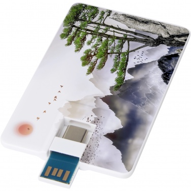 Logotrade Geschäftsgeschenke das Foto: Duo slim 32 GB USB-Stick mit Typ-C und USB-A 3.0