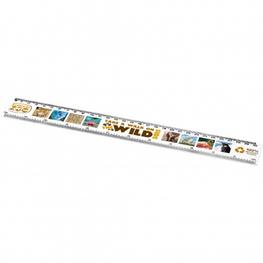 Logotrade Geschäftsgeschenke das Foto: Refari 30 cm Lineal aus recyceltem Kunststoff