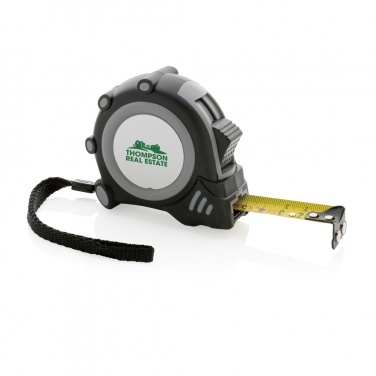 Logotrade Werbeartikel das Foto: Grip 5m/19mm Maßband aus RCS recyceltem Kunststoff