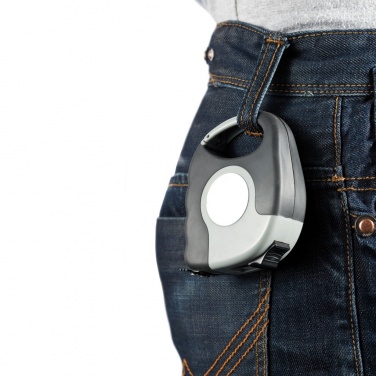 Logotrade Geschäftsgeschenke das Foto: 5m/19mm Maßband mit Karabinerhaken