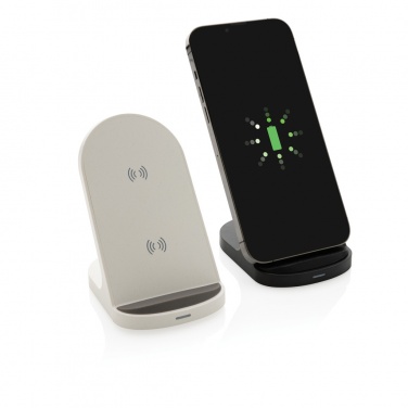 Logotrade Firmengeschenke das Foto: 15W Wireless Ladehalter aus RCS recyceltem Kunststoff