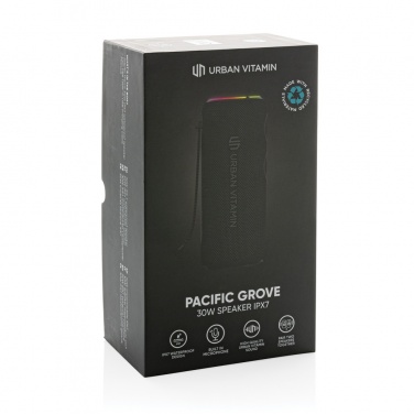 Logotrade Werbeartikel das Foto: Urban Vitamin Pacific Grove 30W IPX7 Speaker aus RCS Plastik