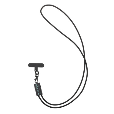 Logotrade werbemittel das Foto: Terra duales Ladekabel aus RCS recyceltem PET mit Lanyard