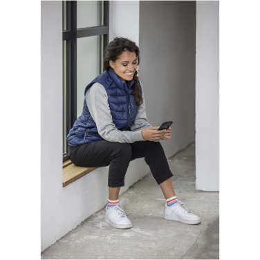 Logotrade Werbeartikel das Foto: Pallas GRS recycelter wattierter Bodywarmer für Damen