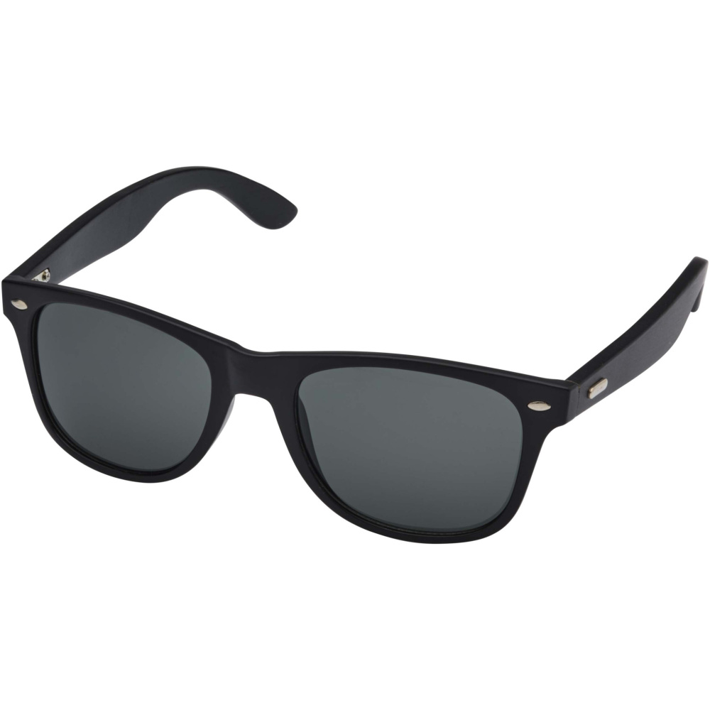 Logotrade Geschäftsgeschenke das Foto: Arlo Bambus Sonnenbrille mit schwarzer Beschichtung
