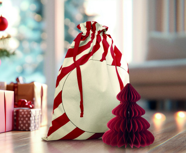 Logotrade Firmengeschenke das Foto: Beutel mit Kordelzug Xmas