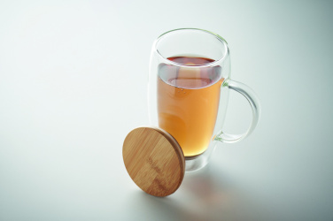 Logotrade Logogeschenke das Foto: Doppelwandiger Glasbecher 450ml