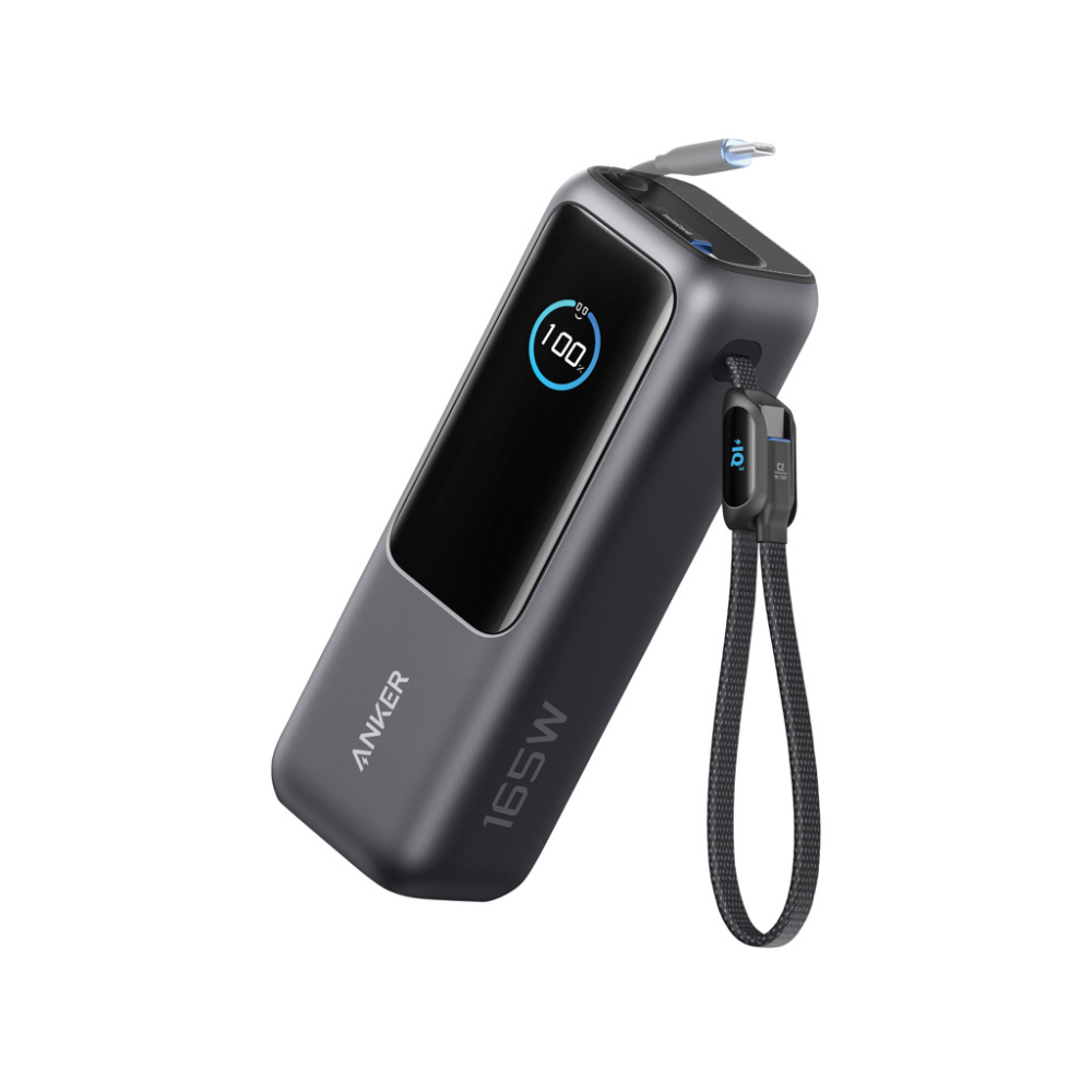 Logotrade Logogeschenke das Foto: Anker Powerbank 25.000mAh-165W, mit integr. einziehb. Kabel