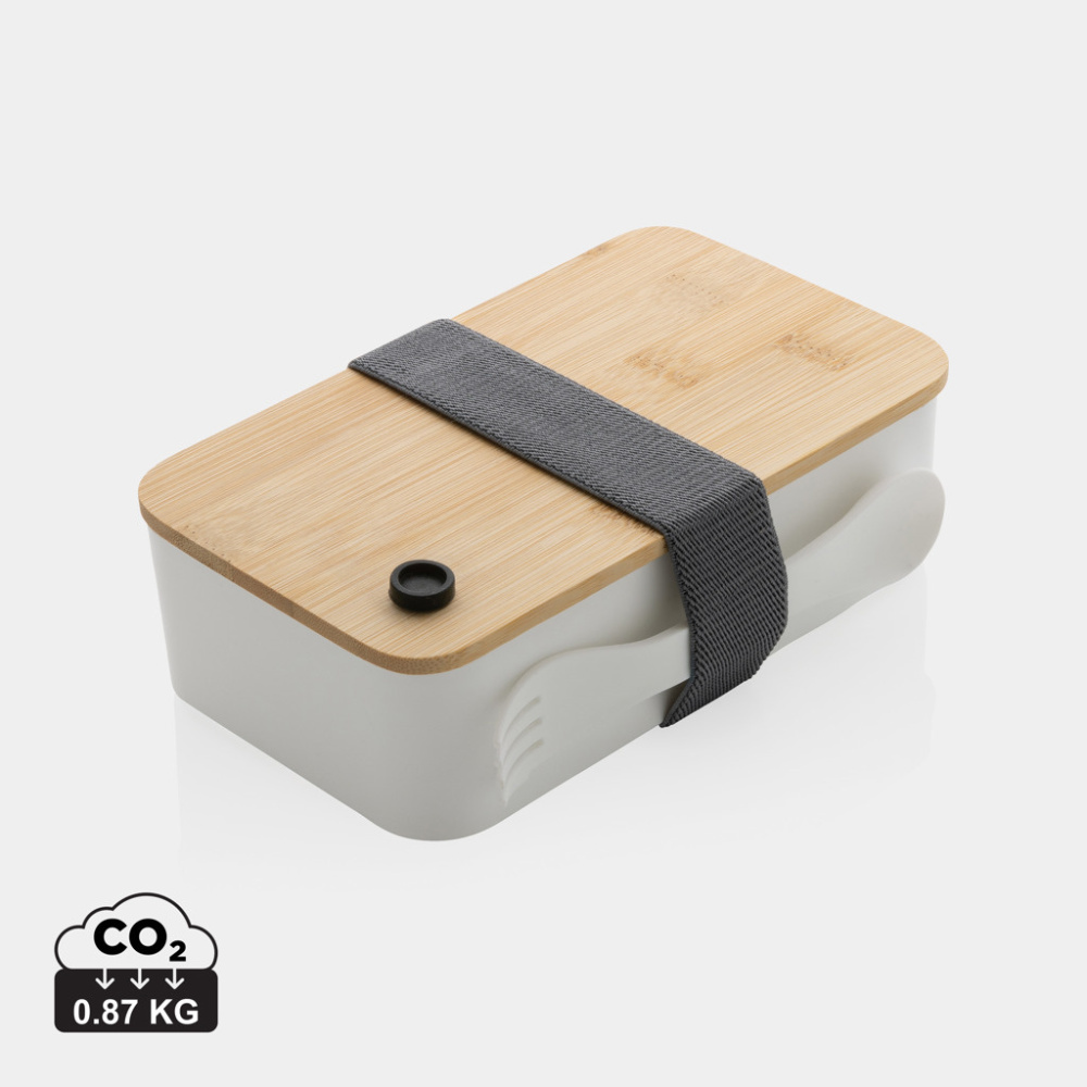 Logotrade Geschäftsgeschenke das Foto: RCS RPP Lunchbox mit Bambusdeckel