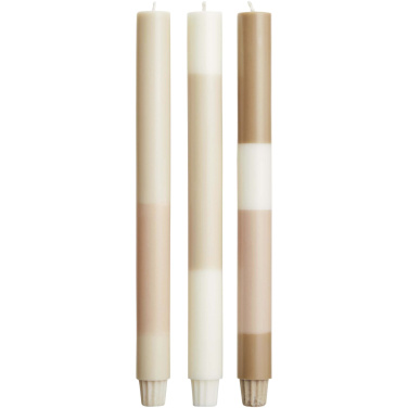 Logotrade Werbegeschenke das Foto: Originalhome Kerzen im Streifendesign – 3er-Set