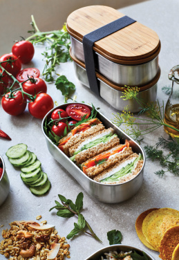 Logotrade Logogeschenke das Foto: Black+Blum Stainless Steel Double Bento Box