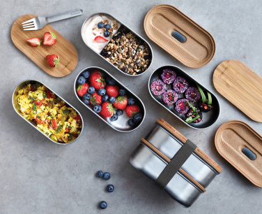 Logotrade Firmengeschenke das Foto: Black+Blum Stainless Steel Double Bento Box