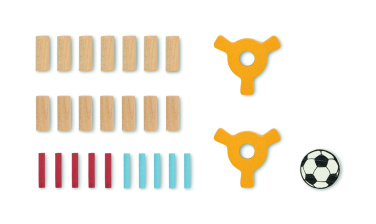 Logotrade Werbeartikel das Foto: Fußballspiel aus Holz