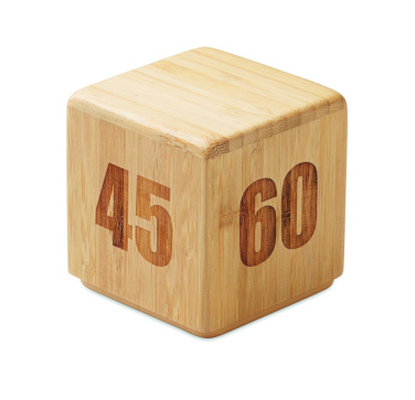 Logotrade Werbegeschenke das Foto: Zeitwürfel Bambus
