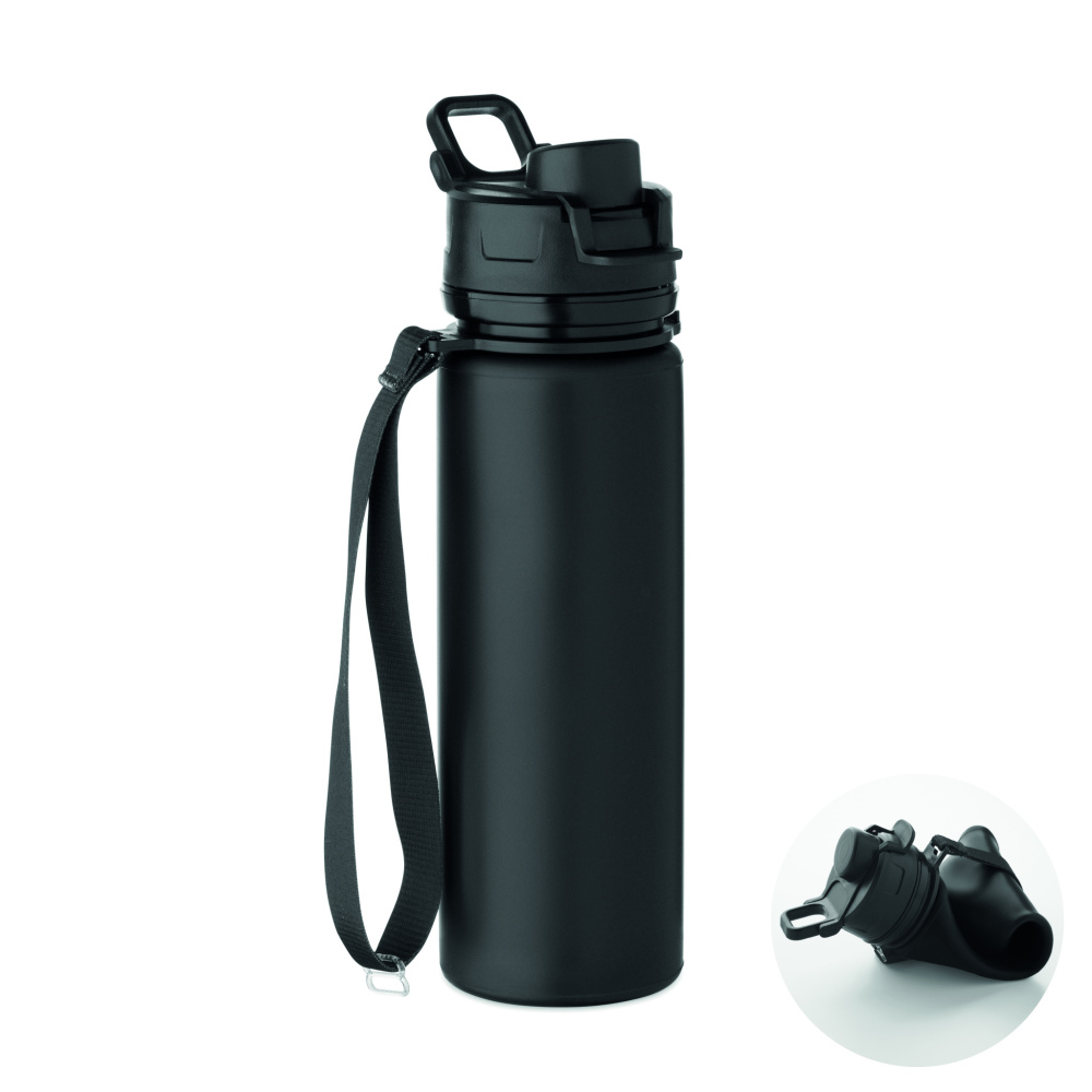 Logotrade Firmengeschenke das Foto: Faltbare Sportflasche Silikon