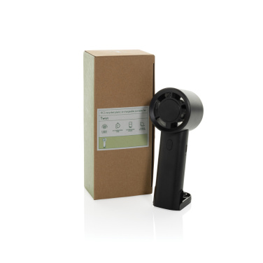 Logotrade Firmengeschenke das Foto: Twist wiederaufladbarer tragbarer Ventilator aus RCS rABS