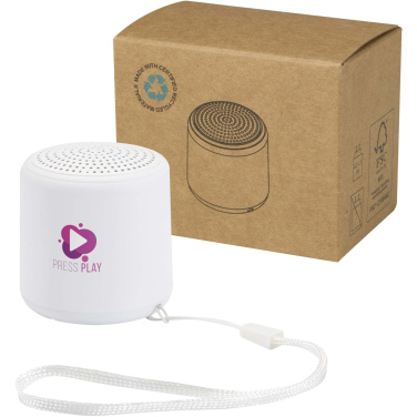 Logotrade Werbegeschenke das Foto: Velkis 3 W Bluetooth® Lautsprecher aus recyceltem Kunststoff