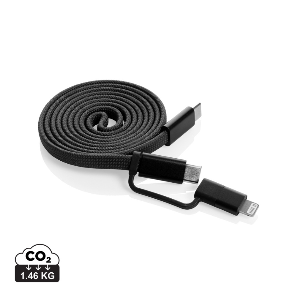 Logotrade Logogeschenke das Foto: Arc ultradünnes 60W 2-in-1 Magnetkabel