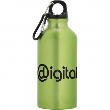 Logotrade promotional merchandise photo of: Oregon 400 ml aluminium water bottle with carabiner