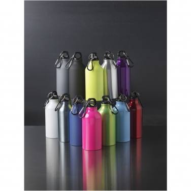 Logo trade corporate gifts picture of: Oregon 400 ml matte water bottle with carabiner