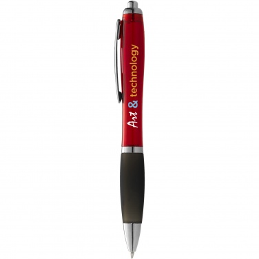 Logotrade promotional product picture of: Nash ballpoint pen coloured barrel and black grip