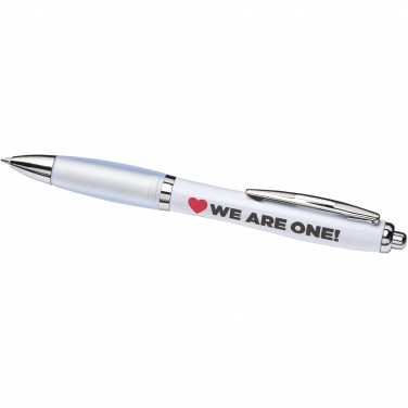 Logo trade promotional products image of: Nash ballpoint pen with coloured barrel and grip