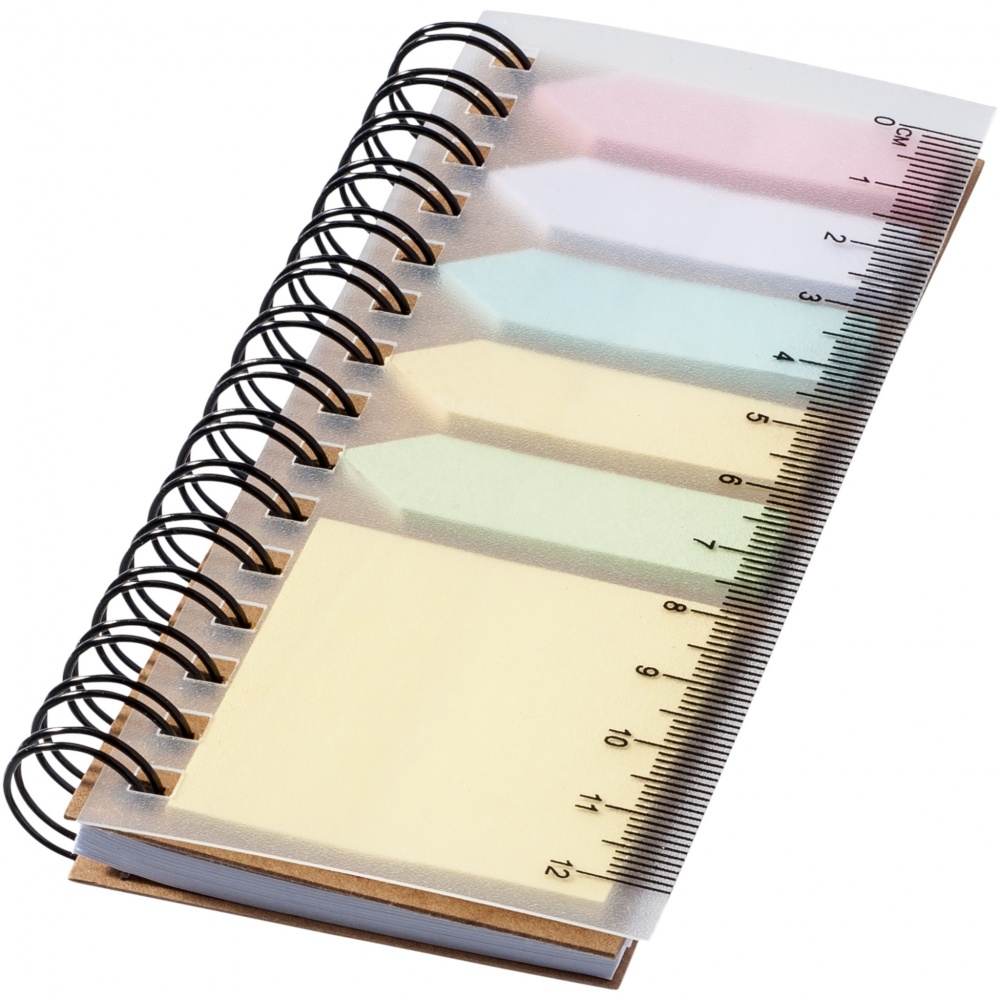 Logo trade corporate gifts picture of: Spinner spiral notebook with coloured sticky notes