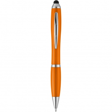 Logotrade promotional giveaway image of: Nash stylus ballpoint pen with coloured grip