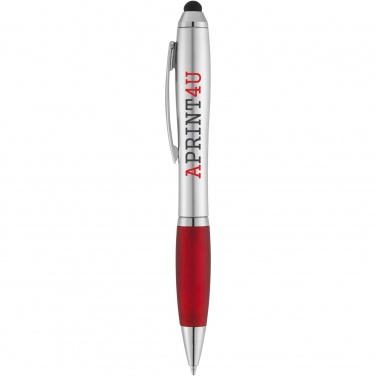 Logo trade advertising product photo of: Nash stylus ballpoint with coloured grip