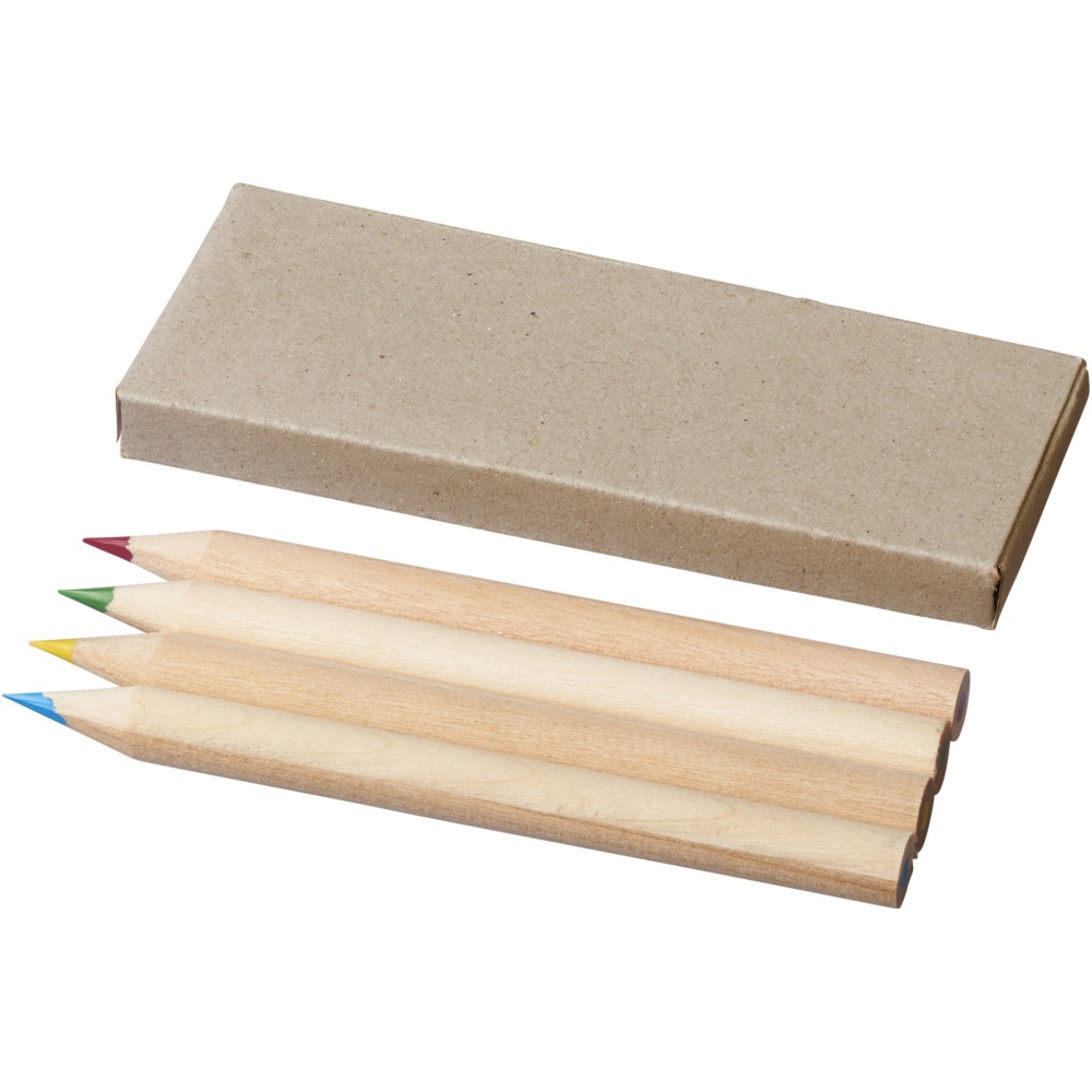 Logo trade corporate gift photo of: Tullik 4-piece coloured pencil set