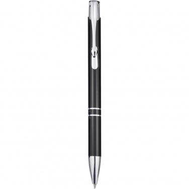 Logo trade corporate gifts image of: Moneta aluminium click ballpoint pen (blue ink)