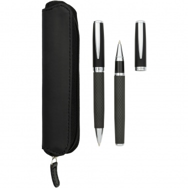 Logotrade promotional products photo of: Carbon duo pen gift set with pouch