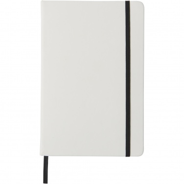 Logotrade promotional merchandise photo of: Spectrum A5 white notebook with coloured strap