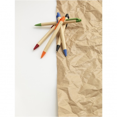 Logo trade corporate gifts picture of: Berk recycled carton and corn plastic ballpoint pen