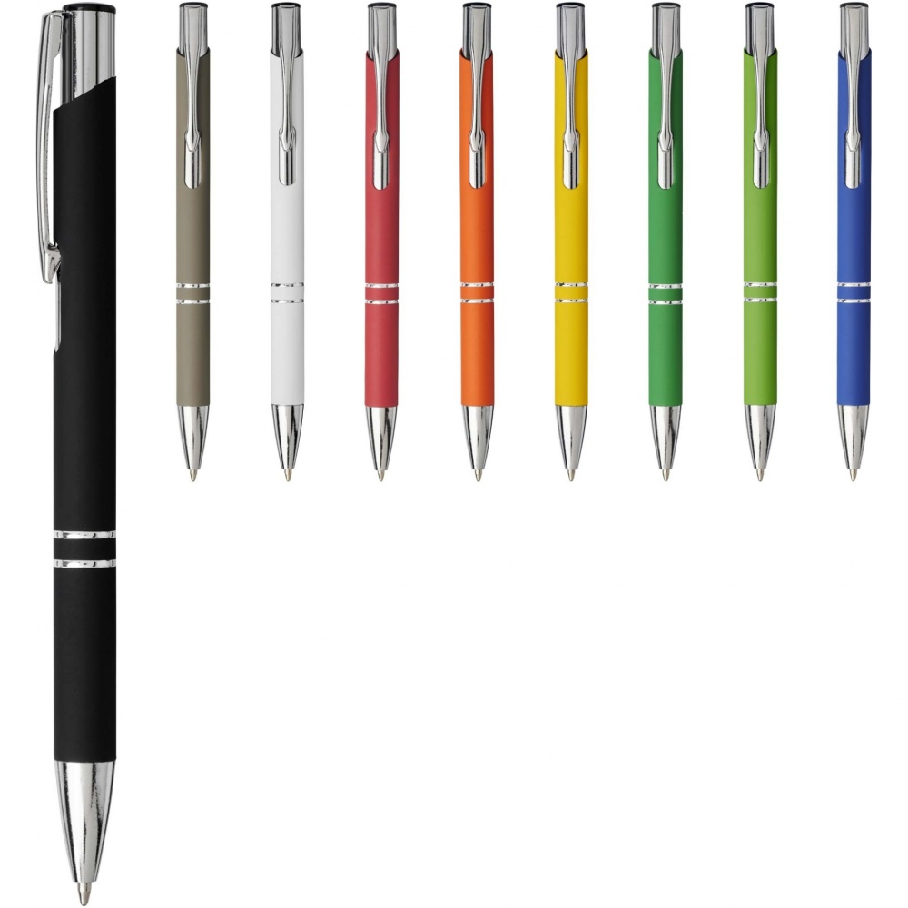 Logo trade promotional item photo of: Moneta soft touch ballpoint pen