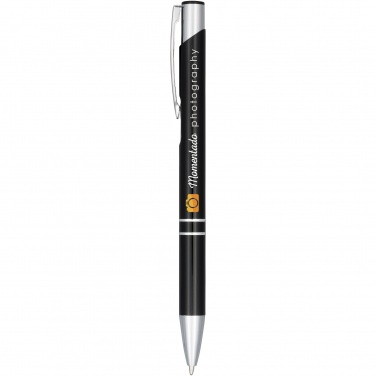 Logo trade corporate gifts picture of: Moneta anodized aluminium click ballpoint pen