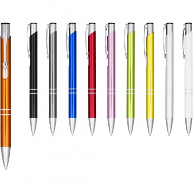 Logo trade promotional merchandise photo of: Moneta anodized aluminium click ballpoint pen