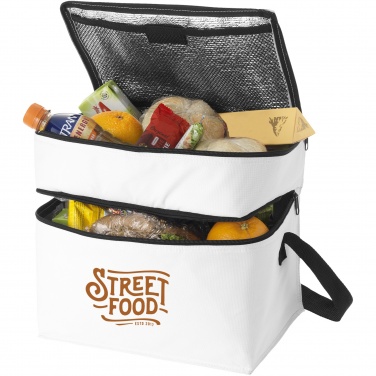 Logo trade promotional giveaways picture of: Oslo 2-zippered compartments cooler bag 13L
