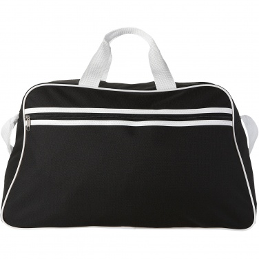 Logo trade promotional merchandise photo of: San Jose 2-stripe sports duffel bag 30L