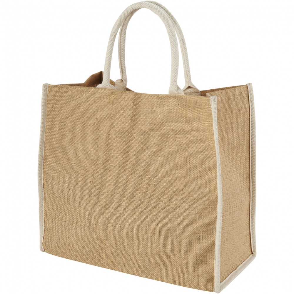 Logotrade promotional merchandise picture of: Harry coloured edge jute tote bag 25L