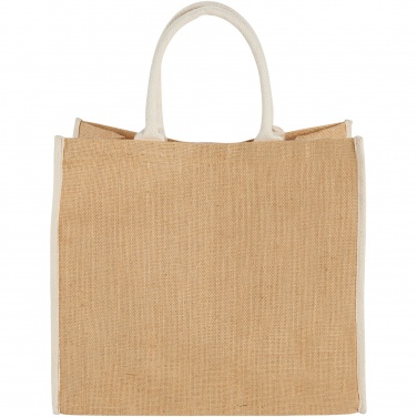 Logotrade promotional merchandise photo of: Harry coloured edge jute tote bag 25L