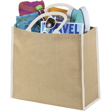 Logo trade promotional products picture of: Harry coloured edge jute tote bag 25L