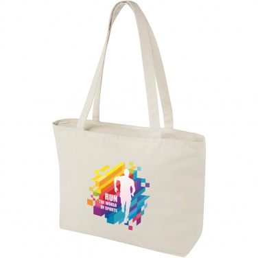 Logo trade promotional products picture of: Ningbo 320 g/m² zippered cotton tote bag 15L