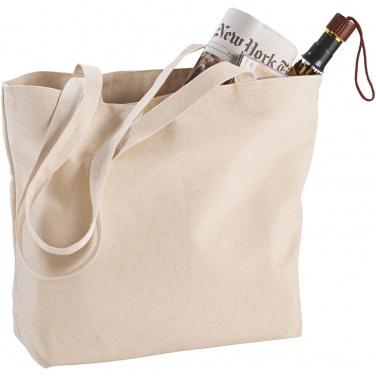 Logo trade promotional product photo of: Ningbo 320 g/m² zippered cotton tote bag 15L