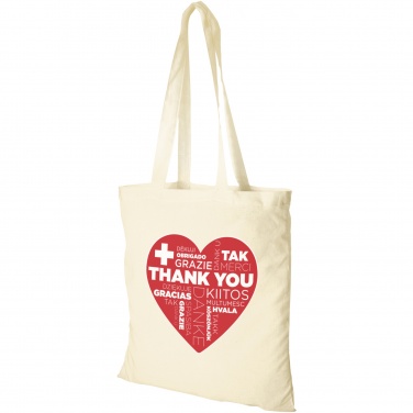 Logo trade promotional merchandise picture of: Peru 180 g/m² cotton tote bag 7L