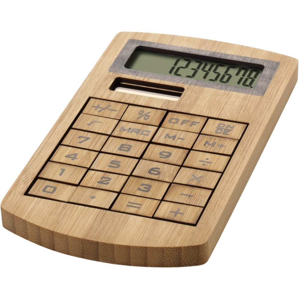 Logo trade promotional products image of: Eugene calculator made of bamboo