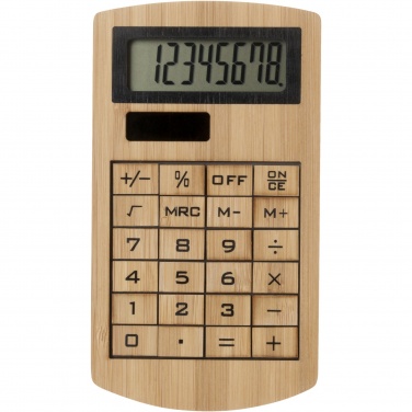 Logo trade business gifts image of: Eugene calculator made of bamboo