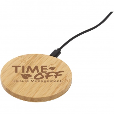 Logotrade business gift image of: Essence 5W bamboo wireless charging pad