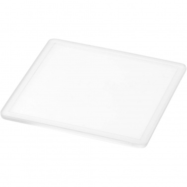 Logo trade promotional gifts image of: Ellison square plastic coaster with paper insert